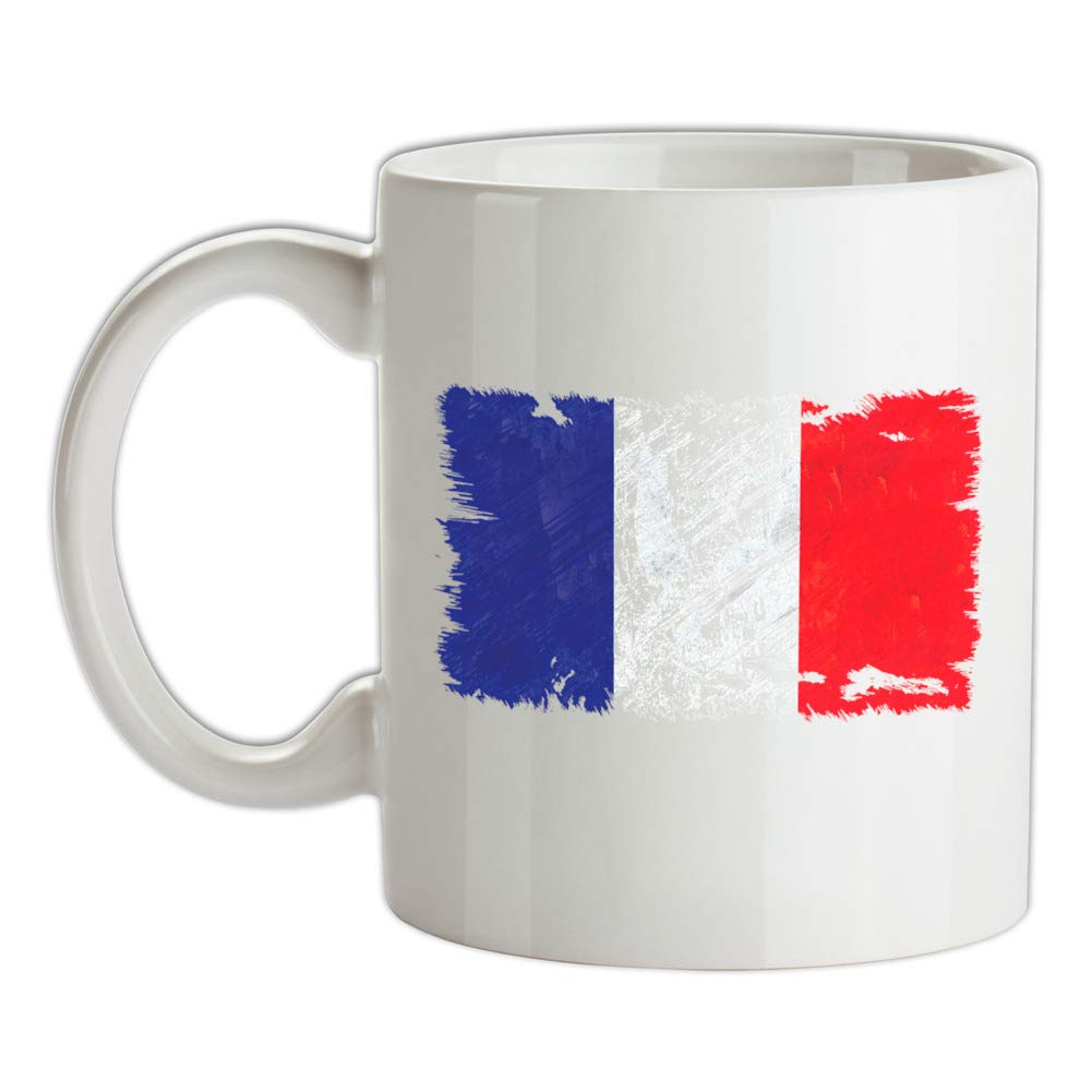 France Grunge Style Flag - 10oz - Ceramic Mug for Coffee/Tea
