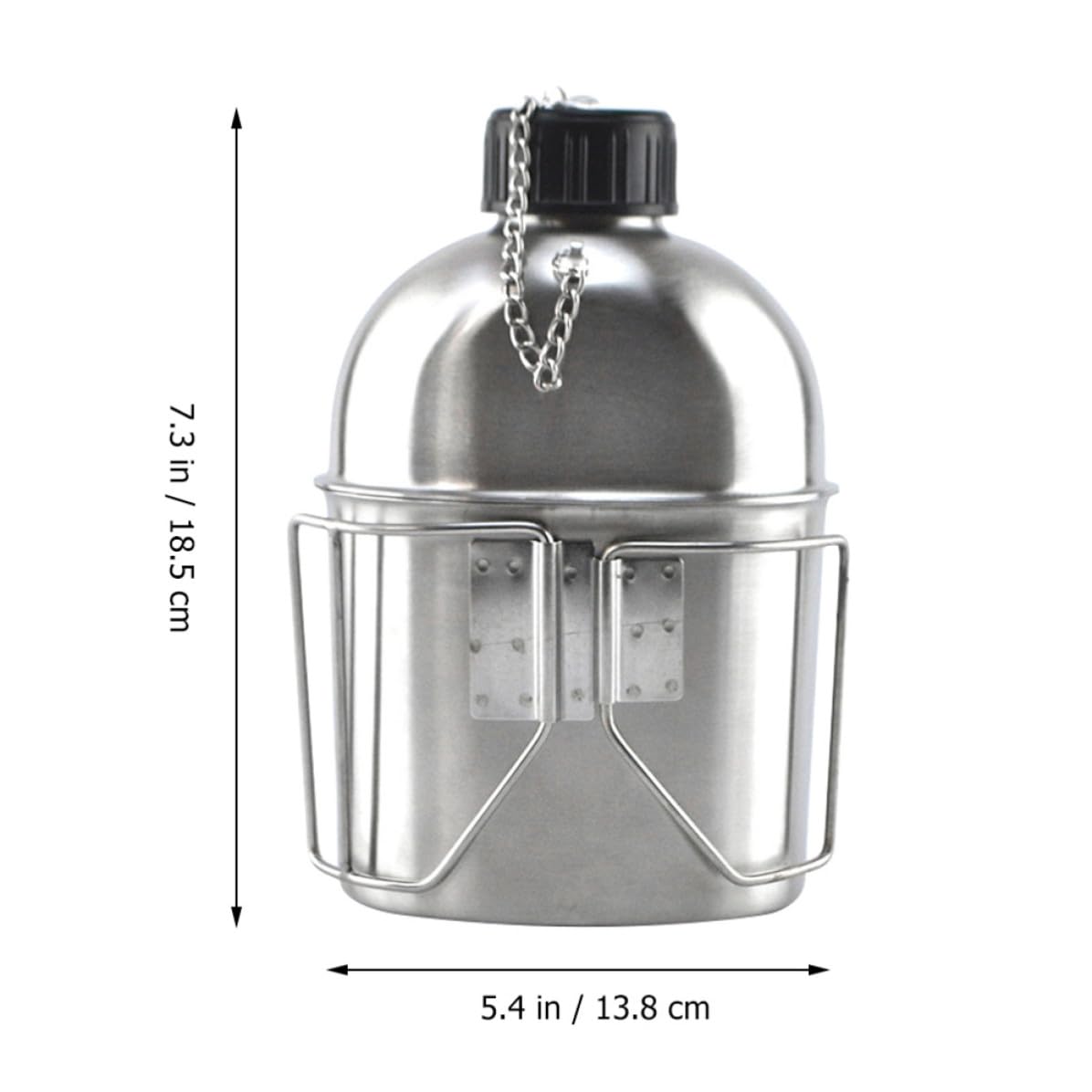 Tragbare Outdoor Wasserflasche aus Edelstahl, Silber | Leicht und Praktisch, Starke Abdichtung, für Unterwegs im Rucksack Platzierbar