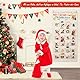 Grünara 24 Adventskalender aus Stoff zum Befüllen mit 2 Haken - dekorativer Wandteppich - wiederverwendbare Stoffbeutel zur Dekoration - Geschenksäckchen für Weihnachten (Weihnachten)