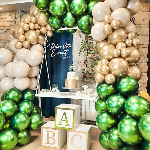 PartyWoo Metallic Green Balloons 50pcs Latex Helium Balloons 12 Inch by PartyWoo - Used condition - Image 7