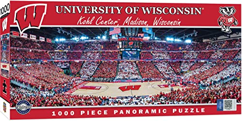 Image of MasterPieces 1000 Piece Sports Jigsaw Puzzle - NCAA Wisconsin Badgers Basketball Panoramic - 13 inchx39 inch