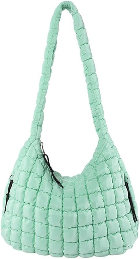 Pleated Clouds Bag Fashion Shoulder Tote Dumpling Bag Large Capacity Feather Cotton Women's Bag
