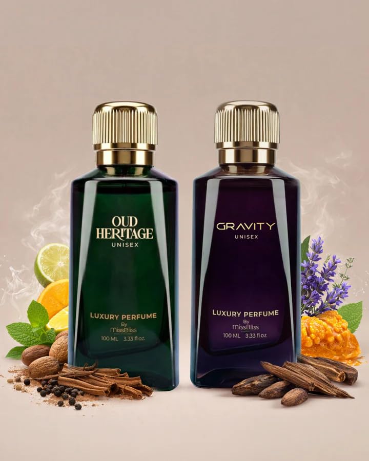 MissBliss Oud Heritage| Gravity Eclipse Eau de Parfum 100ml-Unisex Perfume Pack of 2 |Warm Spicy|Woody & Smoky|Lavender|Mint|Vanilla & Benzoin Long-lasting, Bold & Elegant Scent-image-49