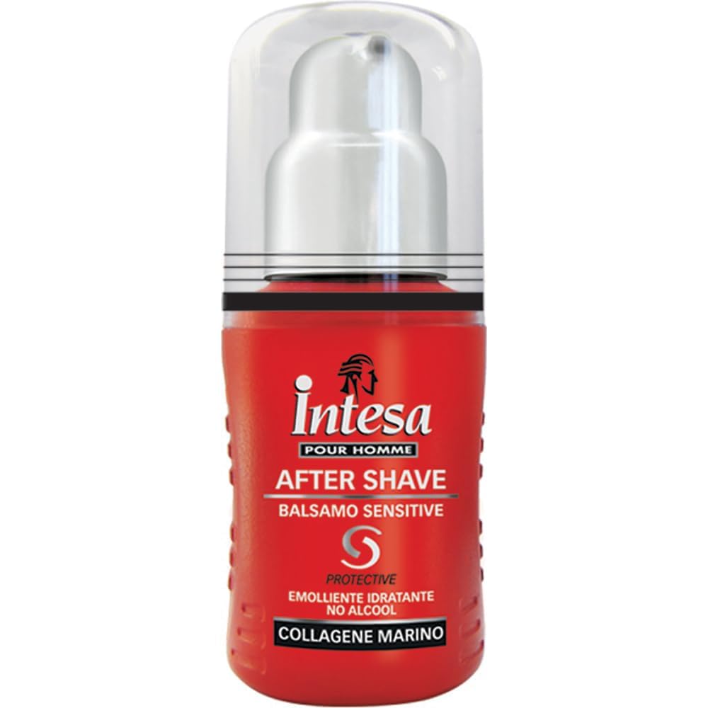 Intesa Pour Homme Baume après-rasage Sensitive Balsamo Dopobarba hydratant, sans alcool, 4 x 100 ml + Italian Gourmet polpa 400 g