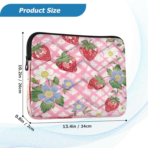 Funda para portátil 13-14 pulgadas patrón fresa impermeable miniatura 3