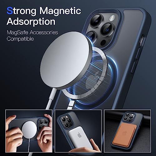 Image of JETech Magnetic Matte Case for iPhone 14 Pro, Storm Blue