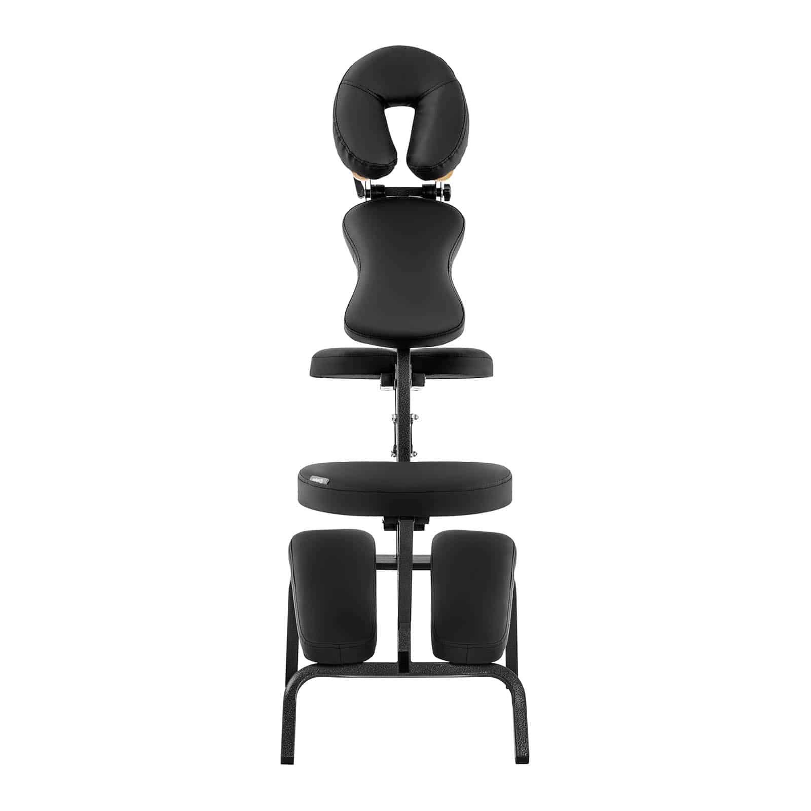 physa Silla De Masaje Plegable Sillón De Cosmética MONTPELLIER BLACK (Estructura de acero, Tapicería en PVC, Hasta 160 kg, Negro)