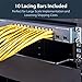 StarTech.com Horizontal Lacing Bar w/ 2 inch Offset at 75 Degrees- Server Rack Cable Management- 19