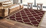 Ottomanson Paterson Collection Contemporary Moroccan Trellis Design Lattice Area Rug, 5'3