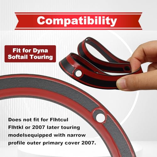 image for Pleoos 5 Holes Twin Cam Derby Cover Gasket 25416-99X Compatible with H