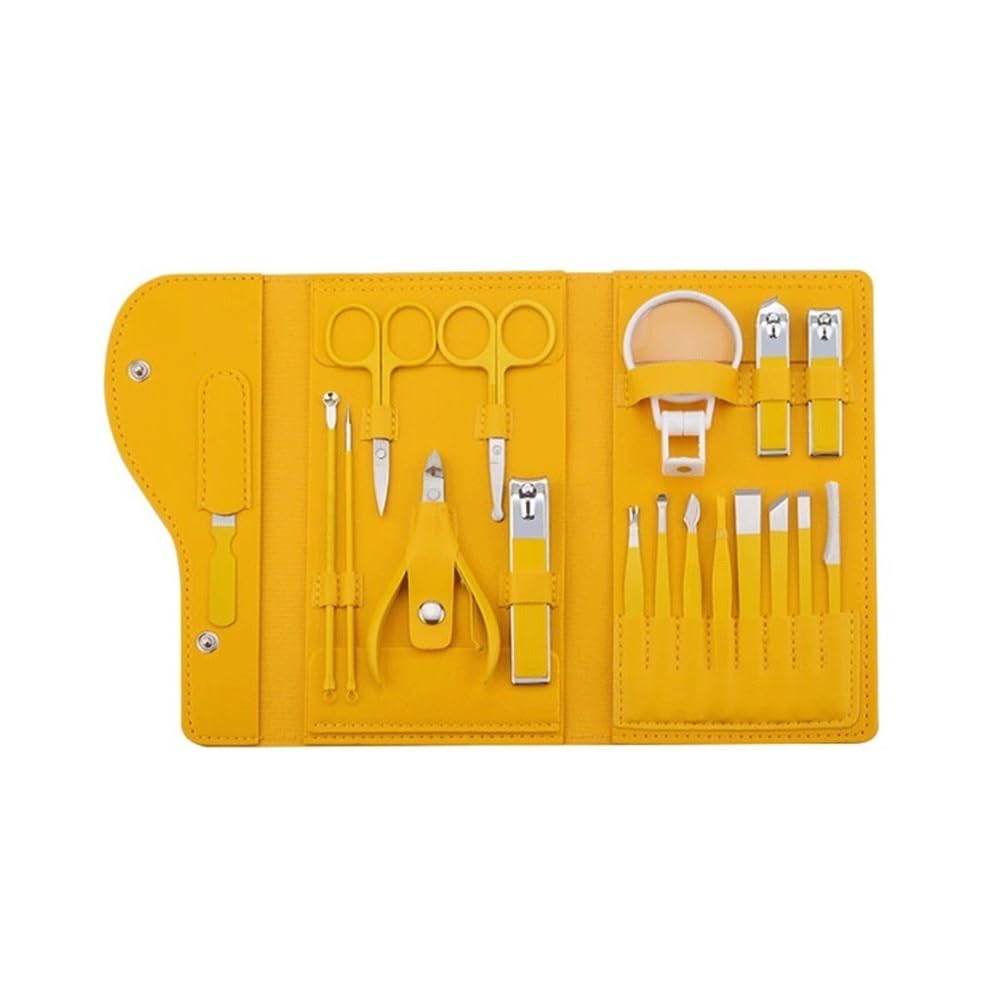 Kit de Coupe-Ongles Professionnel, kit de Soins à Domicile, Coupe-Ongles, Ensemble de 18 pièces en Acier Inoxydable, Ensemble Complet pour Hommes, Mari et Petit ami