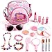 ARANEE Trucchi Bambina Set, 17 Pezzi Giocattoli per Il Trucco dei Bambini Lavabile Makeup Kit con Trousse Trucchi Trucco Giocattoli Bambini 3 4 5 6 Anni
