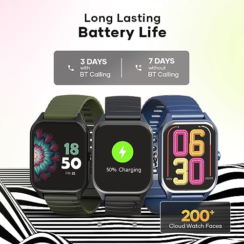Image of Wings Prime Smartwatch with 1.96 inch HD IPS Display and 60Hz Refresh Rate, Digital Smartwatch with Single Chip BT Calling, Upto 7 Days of Battery.