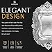 Large Silver Plastic Food Serving Tray - 2 Pack Reusable Decorative Rectangular Appetizer Platter - Elegant Modern Weaved Design for Kitchen, Party, Centerpiece Display - by Impressive Creations