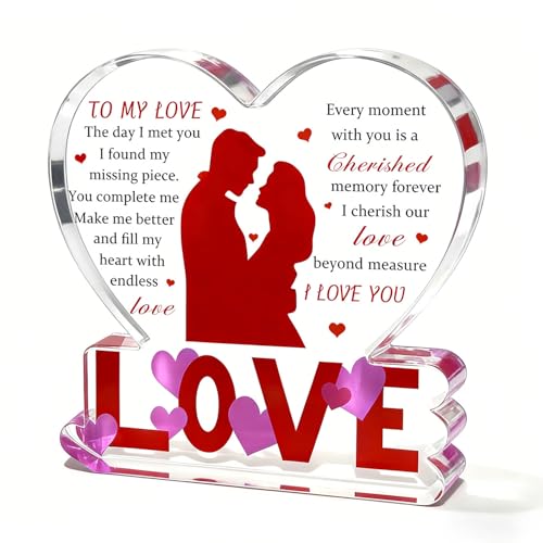 I Love You Gifts for Him Her - Mothers Day Mom Gift Valentines Day Gifts for Girlfriend Wife, Birthday Wedding Anniversary Romantic Heart Unique Gift for Boyfriend Husband Lover Miss You Present