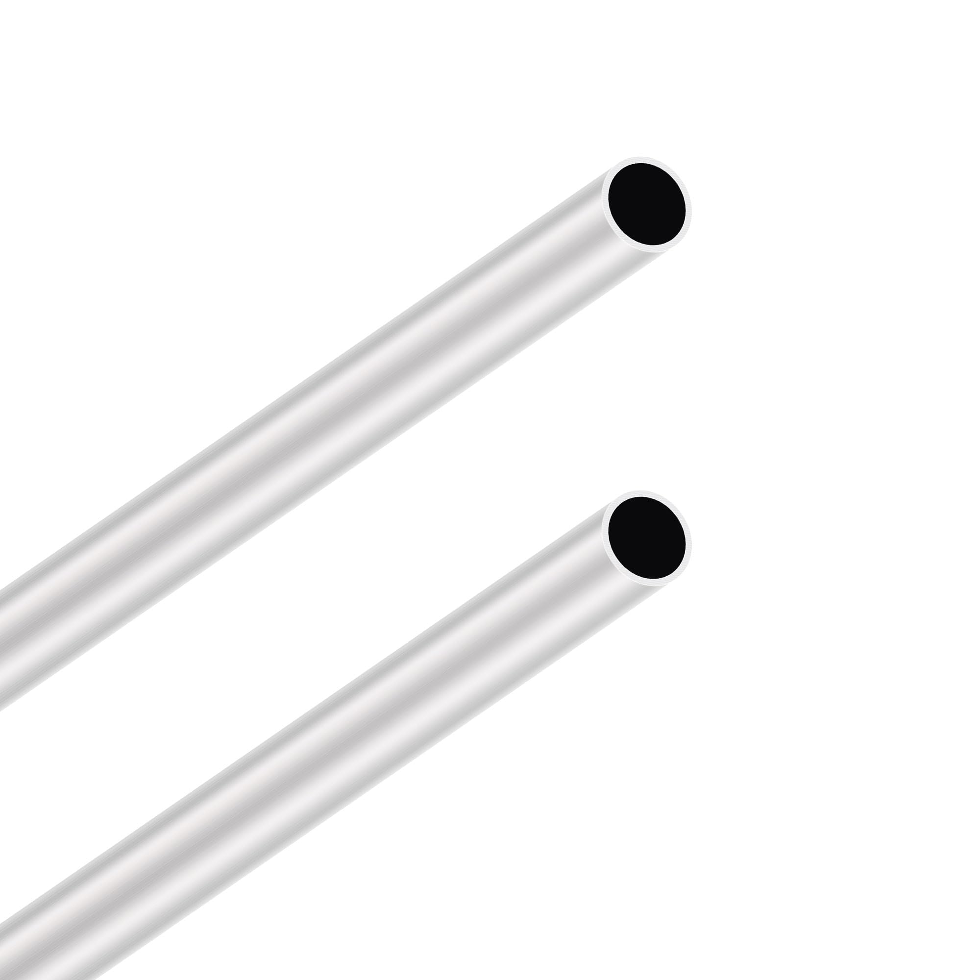 LAVMHAB 6063 Aluminum Tube 16mm OD x 1.0mm Wall Thickness 300mm Length, Aluminum Round Tubing Seamless Straight Pipes (2pcs)