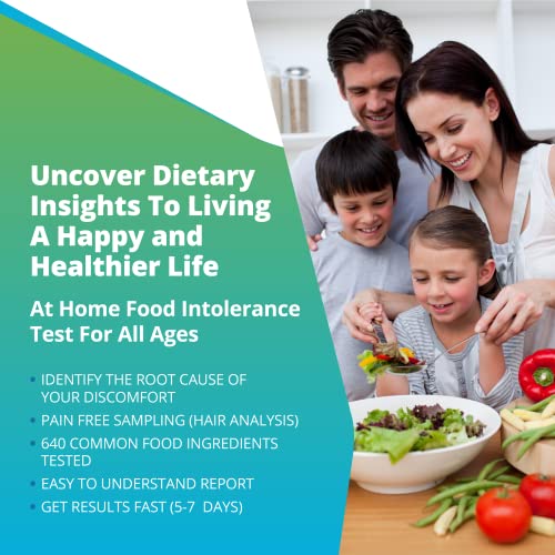 5Strands Food Intolerance Test, 640 Items Tested, Food Sensitivity at Home Test Kit, Accurate Hair Analysis, Health Results in 5-7 Days, Gluten, Soy, Dairy, Protein