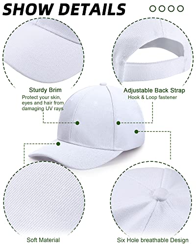 Image of Foaincore 36 Pack Blank Baseball Cap Bulk Adjustable Back Strap Sublimation Hats Plain Unisex Trucker Hat for Men Women