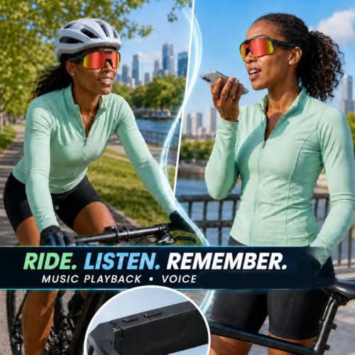 Image of GenXenon AI Smart Glasses with Camera for Cycling & Outdoor Sports - Orange
