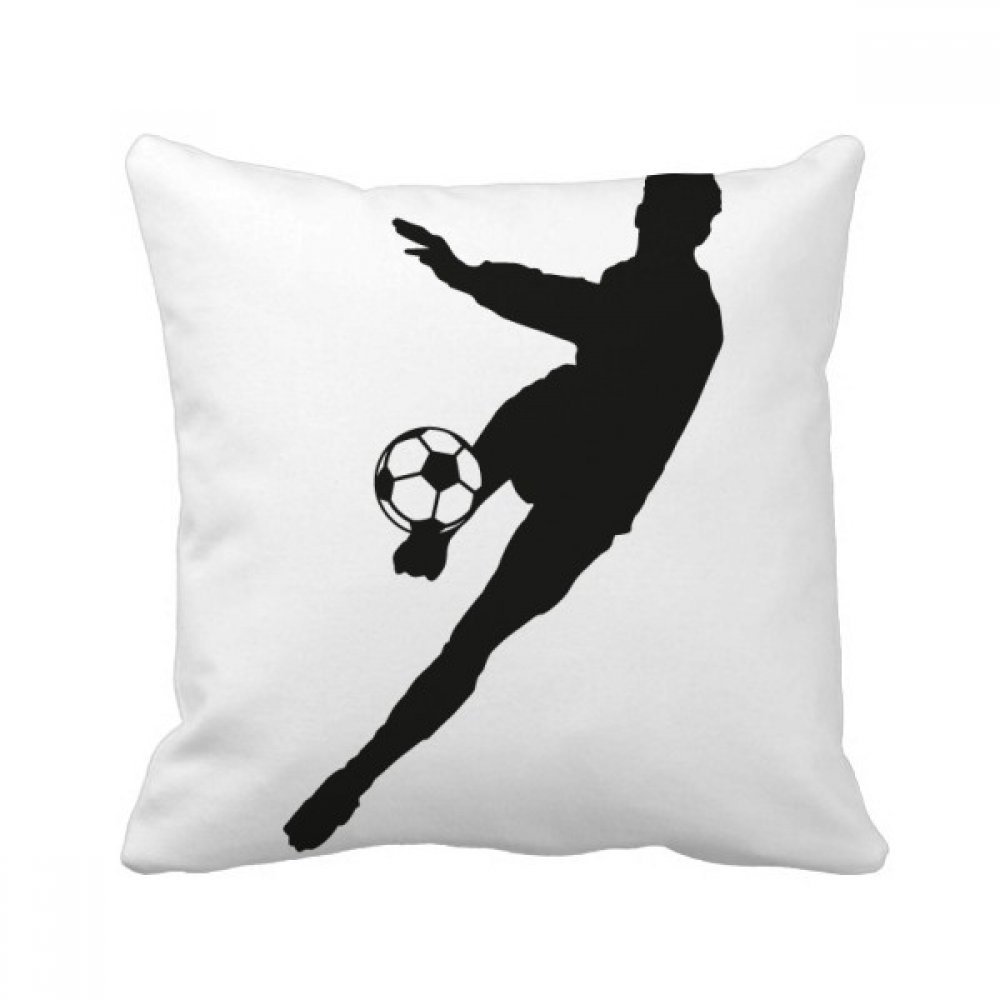Oreiller silhouette football 40x40 cm multicolore pour décoration maison