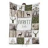 MDPrints Camo Personalized Baby Blankets for Boys, Customized Boy Blanket with Name, Newborn Nursery Gift