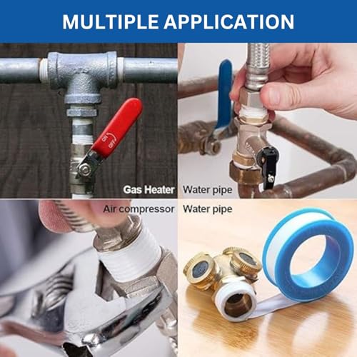 Image of Parryware PTFE Thread Seal Tape 10 M | Leak Proof & Water Proof Plumbing Perfection | (Size 12 mm x 0.1 mm x 10 mtr) | Professional high Grade Teflon Tape (Pack of 100)