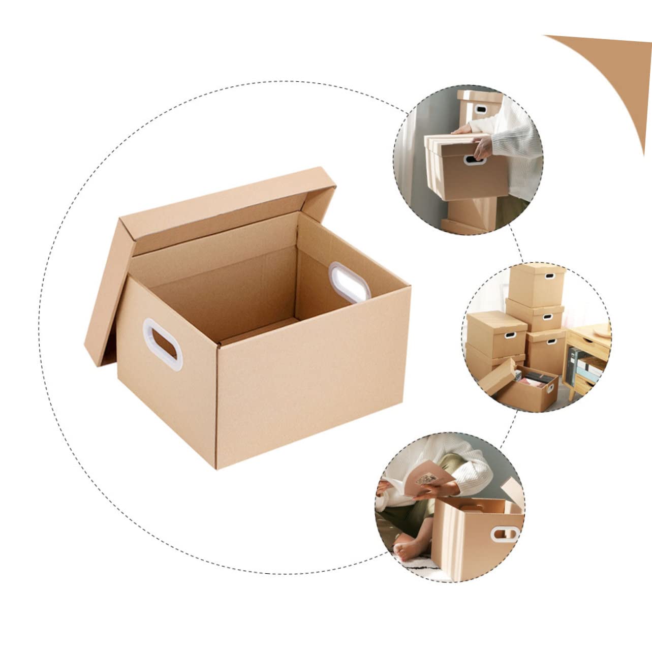 Uonlytech Boîte de Rangement Portable pour Documents Organisateur de Dossiers Classeur à Papier