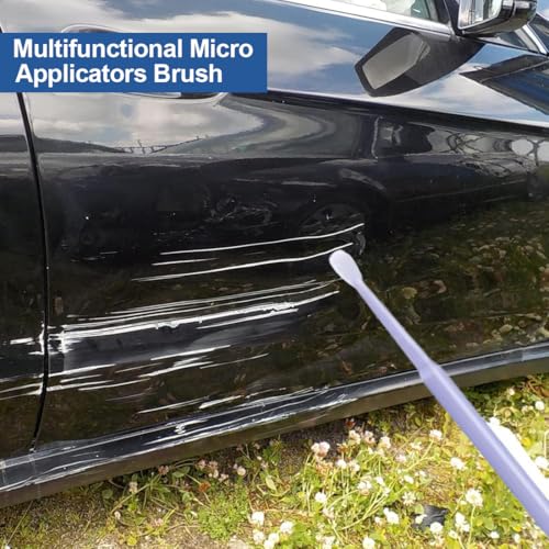 GGUFAY Lacktupfer Auto Set 200 Pcs mit Auto-Reinigungsschwamm, Lack Tupfer Lackpinsel zum Exakten Retuschieren von Kleinen Lackschäden und Steinschläge Lack Pinsel Fein in eine Kunststoffbox