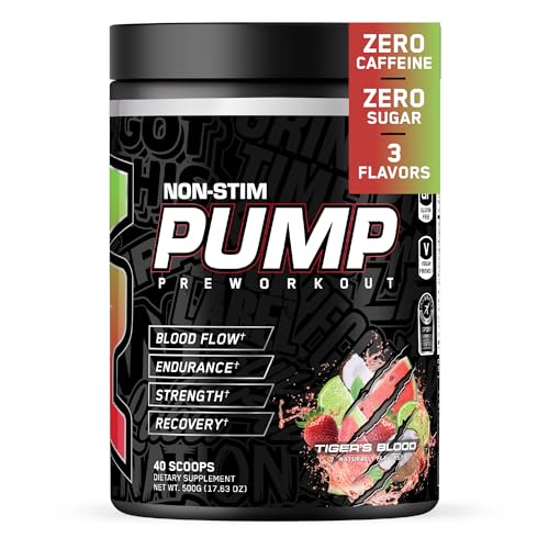 Image of All Black Everything Non Stim Pre-Workout | Preworkout Energy Drink Mix | Caffeine Free | Creatine, Beta Alanine & Citrulline | Energy Supplement for Men & Women | Tigers Blood | 40 Servings