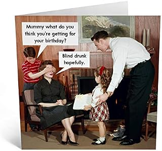 Central 23 - Funny Birthday Card - Rude Card For Female - Retro Greeting Card For Mum - Hysterical Design - Humour - Comes With Fun Stickers