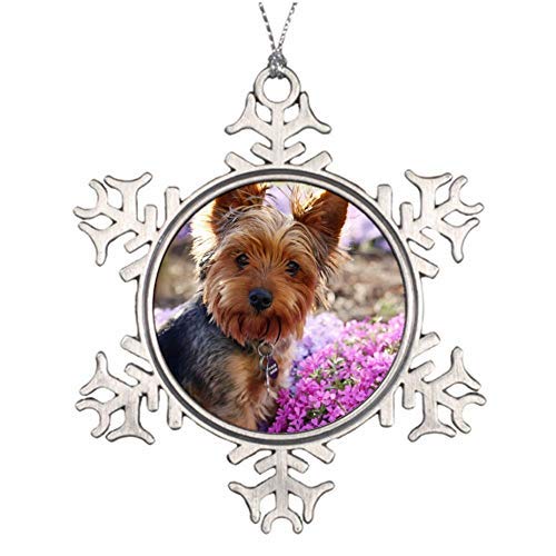 None-brands Yorkshire Terrier Dog Pretty Photo Ornament Tree Hanging Decor gift For Families Friends,Decoration Ornamen Christmas Pendants Year of Quarantine Christmas Tree Hanging