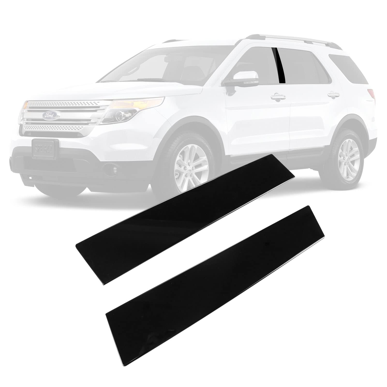 Photo 1 of AIWGIW B Pillar Trim Door Molding Fit for 2011-2016 Ford Explorer, OE 926-448,926-449, BB5Z-7820554-AB, BB5Z7820554AC