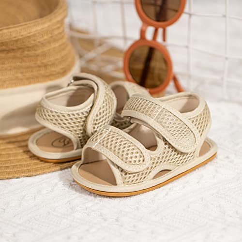 image for Sawimlgy Baby Girls Boys Sandals Summer 2 Hook Loop Strap Shoe Rubber 