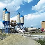 Zuverlässige Betonmischanlage mit starker Mischfähigkeit, optimiertem Zuführsystem und geschlossenen Pulverprozessen, ideal für den großen Tiefbau, Baufundamente und Betonproduktion