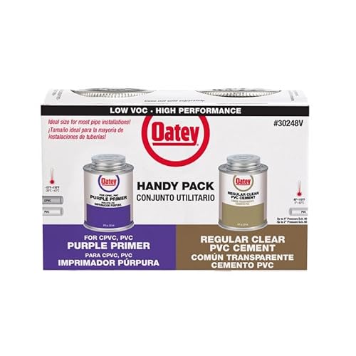 Oatey Clear/Purple Primer and Cement for PVC 8 oz