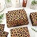 60 Sheets Leopard Print Tissue Paper Pink Brown Safari Animal Gift Wrapping Paper for Home Classroom Office Party DIY Crafts Supplies, 14 x 20 Inch