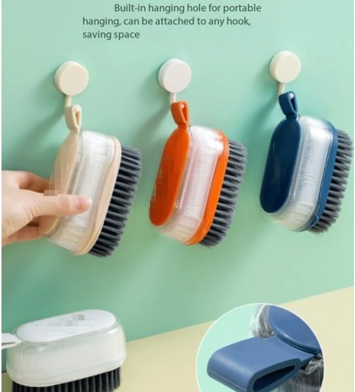 Cleaning Brush Multi-Purpose Round Mellow Handle Laundry Clean Shoes Household