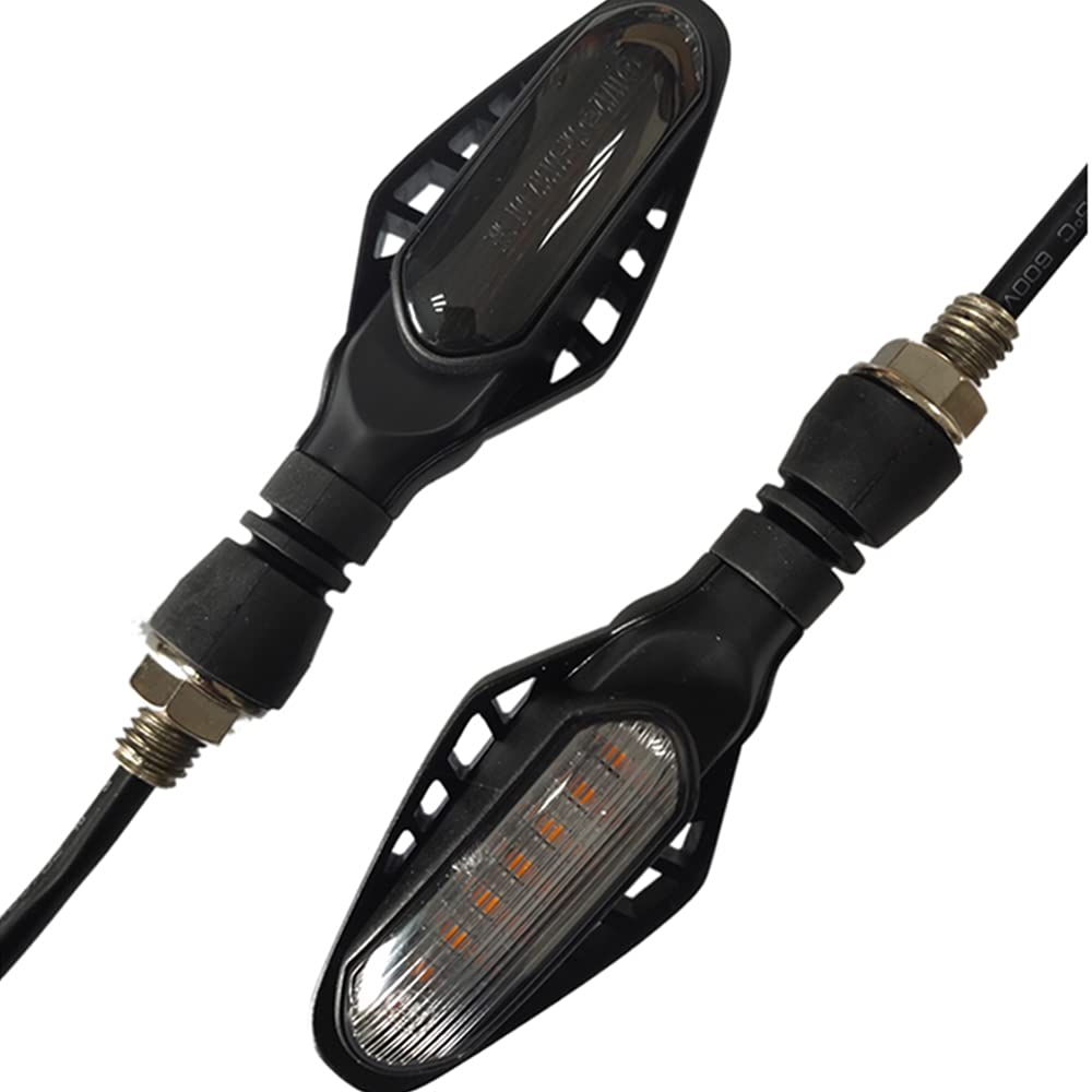 4 Uds De Luces LED De Señal para Motocicleta Luz De Freno Y Giro Carcasa Ahumada 12V Luz Trasera Que Fluye Lámpara De Circulación Diurna DRL,Yellow b