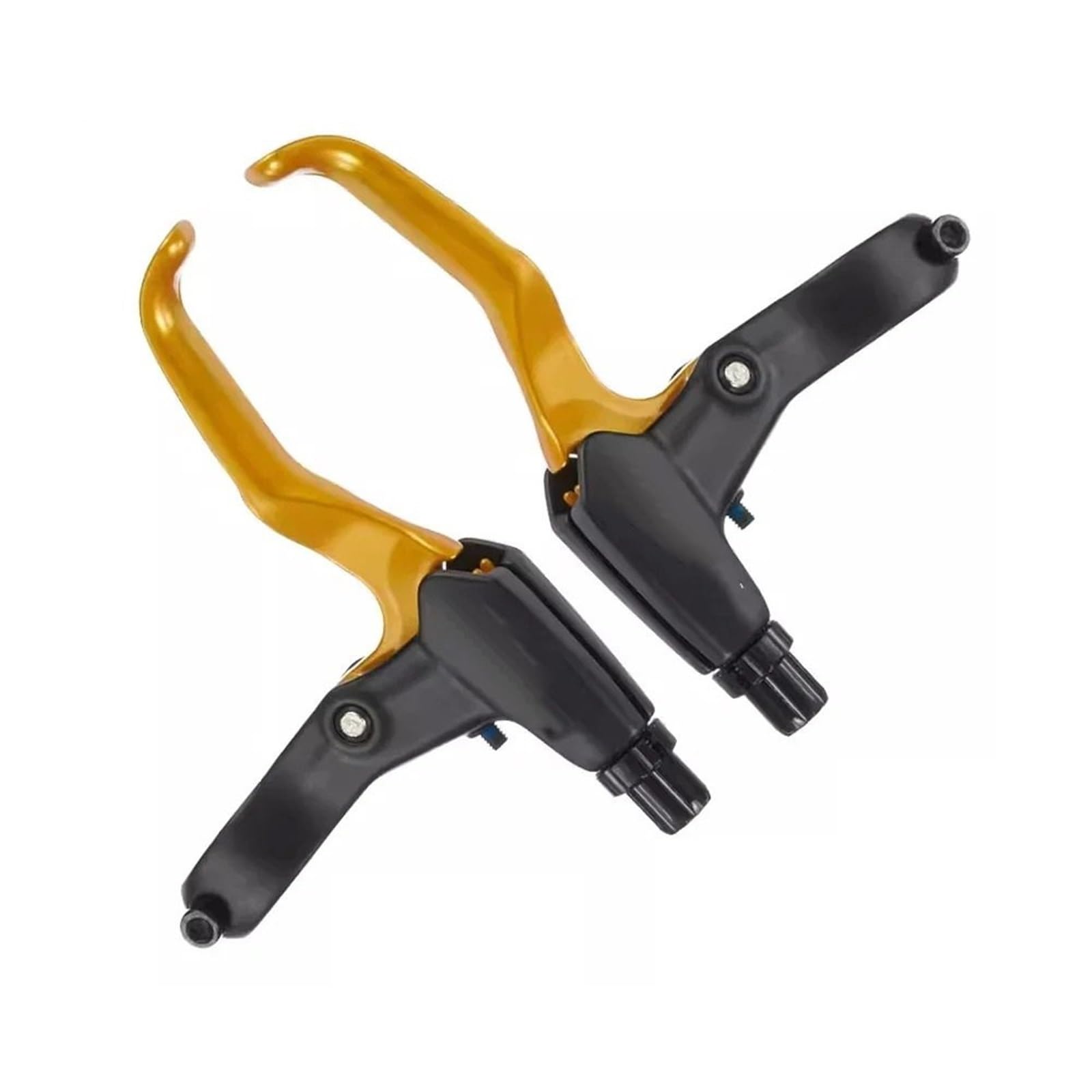 AIQWOJD Bike Rear Brake Drum Bike Brake Rear Drum MTB Brake Levers Aluminum Alloy Cantilever Mountain Bike Bicycle Mechanical Horseshoe V Brake Handle(Gold)