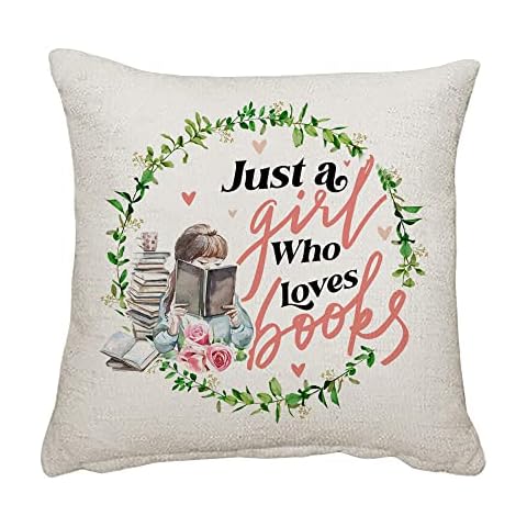 Just a Girl Who Loves Books Cushion Cover