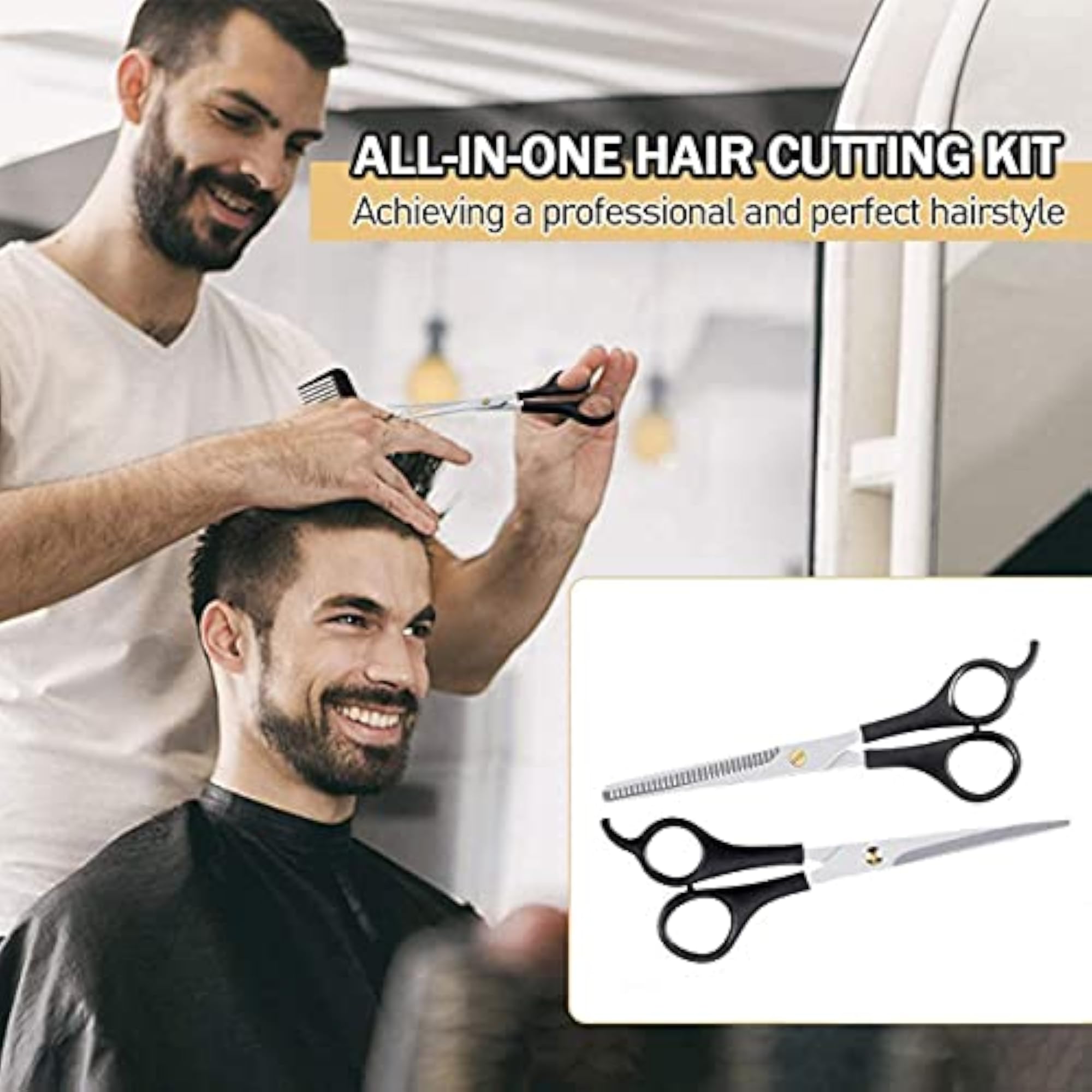 8-in-1 Professional Hair Cutting Kit, Grooming Essentials