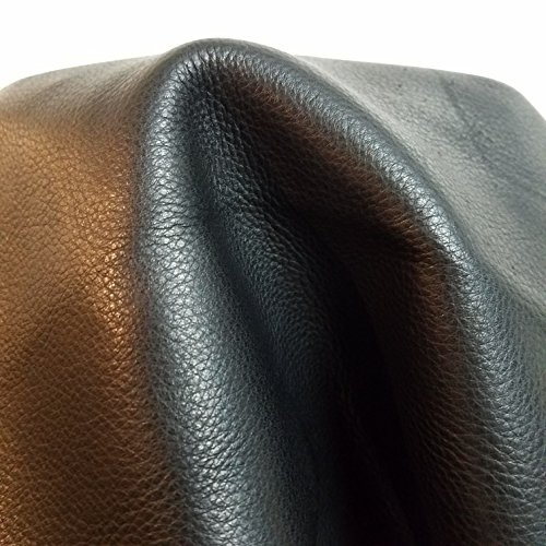 Black B Grade 18-22 Sq.ft. Quality Aniline Soft Cowhide Hide Skin Genuine Leather Aniline Naked Natural Tumbled 2.5-3.0 Oz. #TOP16