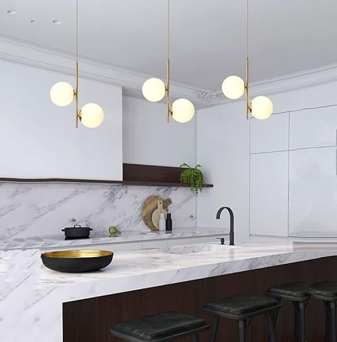 LFsem Lampade a sospensione a globo in vetro