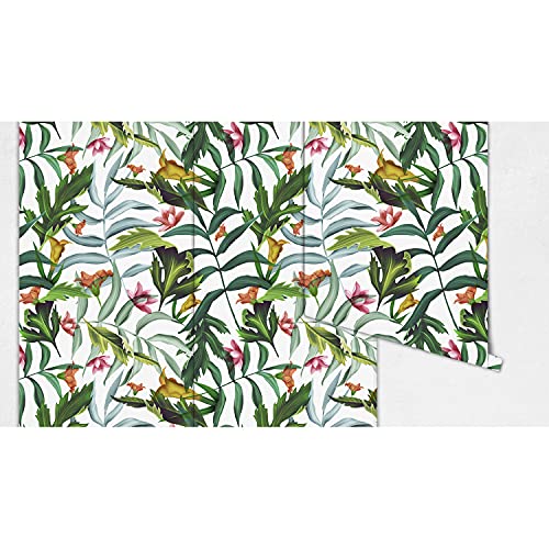 Papier peint feuilles tropicales grand format pour masquer les murs
