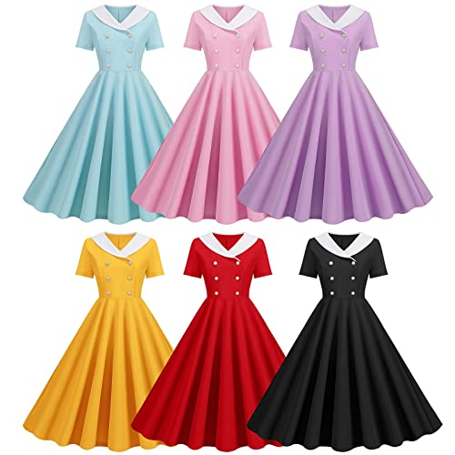 Robe d'été col en V de conception rétro noble couleur violette intense - 3