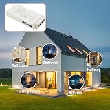 HCFEI Mini Amp 12 V, transformator LED, wtyczka euro, 6-krotny rozdzielacz, 3 i 4-cyfrowe złącze indukcyjne, kabel 3 x 2 m (12 V, 24 W)