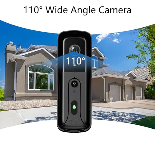 Timbre Inalámbrico con Camara Exterior Inteligente Videoportero Doorbell con 4.3“ Pantalla 1080P, Intercomunicador Video Bidireccional, Detección de Movimiento PIR, No se Requiere WiFi y App (Negro) - imagen 8