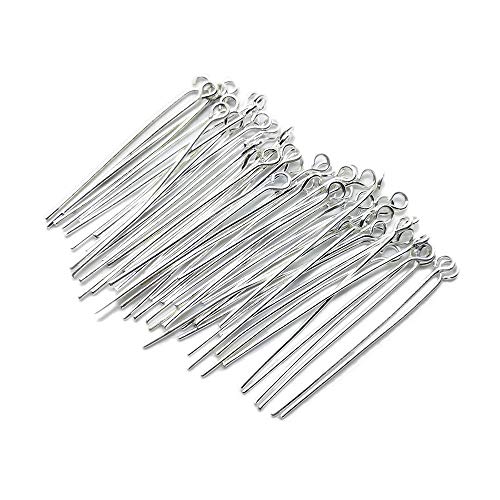 Beading Station 300Pcs Mix Silver/Gold/Black Plated Eye Pins 21Ga 1.5"/35Mm #TOP2