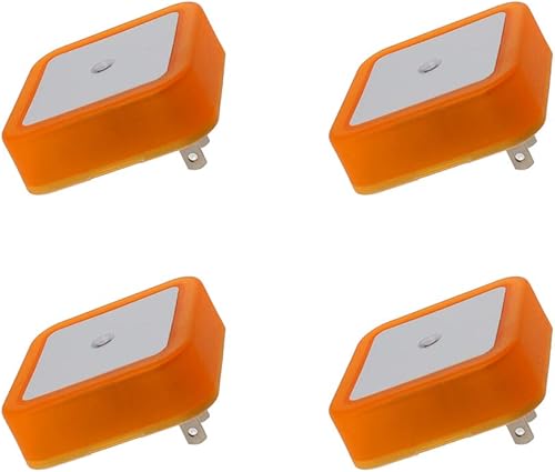 Othmro ABS L62 × W62 × H40 Luz nocturna enchufable luz cálida LED Navidad bombilla luces de cama con sensor automático de atardecer a amanecer para