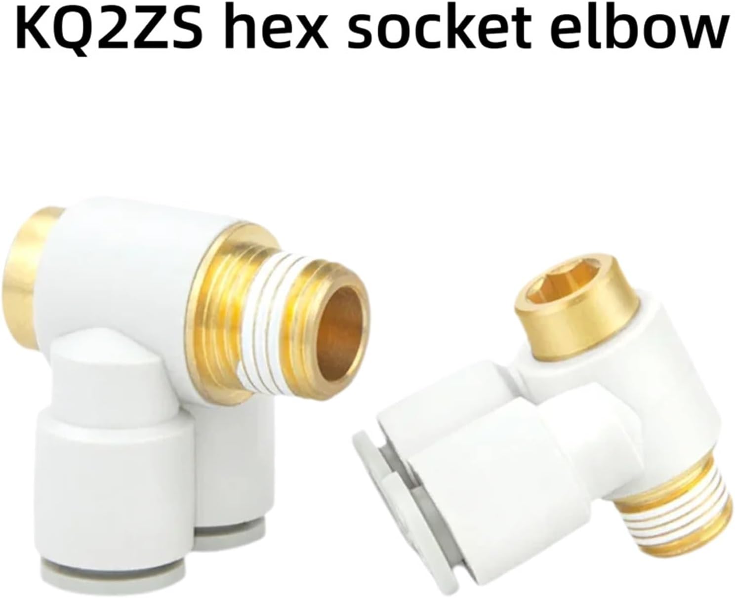 1pcs KQ2VS/ZS04-01/06-01/08-01 Hexagon PU gas pipe quick joint pneumatic elbow(KQ2VS 10-02S)